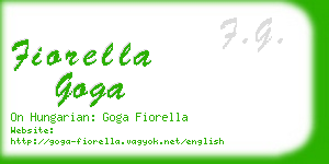 fiorella goga business card